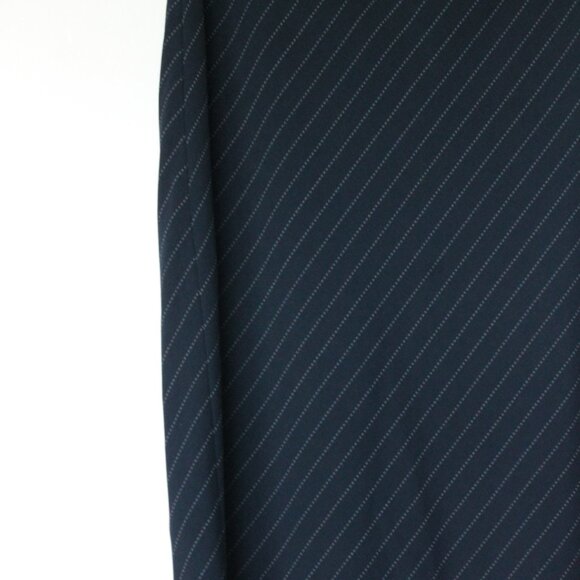 90s Rare Vintage Breechers Brook for Fairweather Navy Pinstripe Midi Skirt 26" - Picture 4 of 5